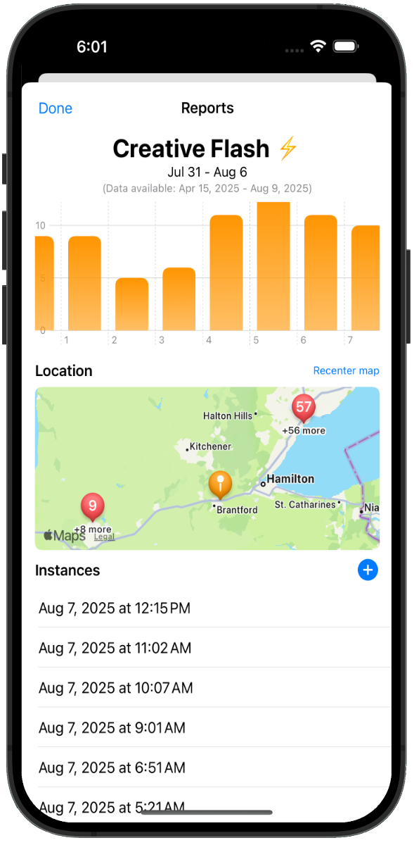 Enumerator history view